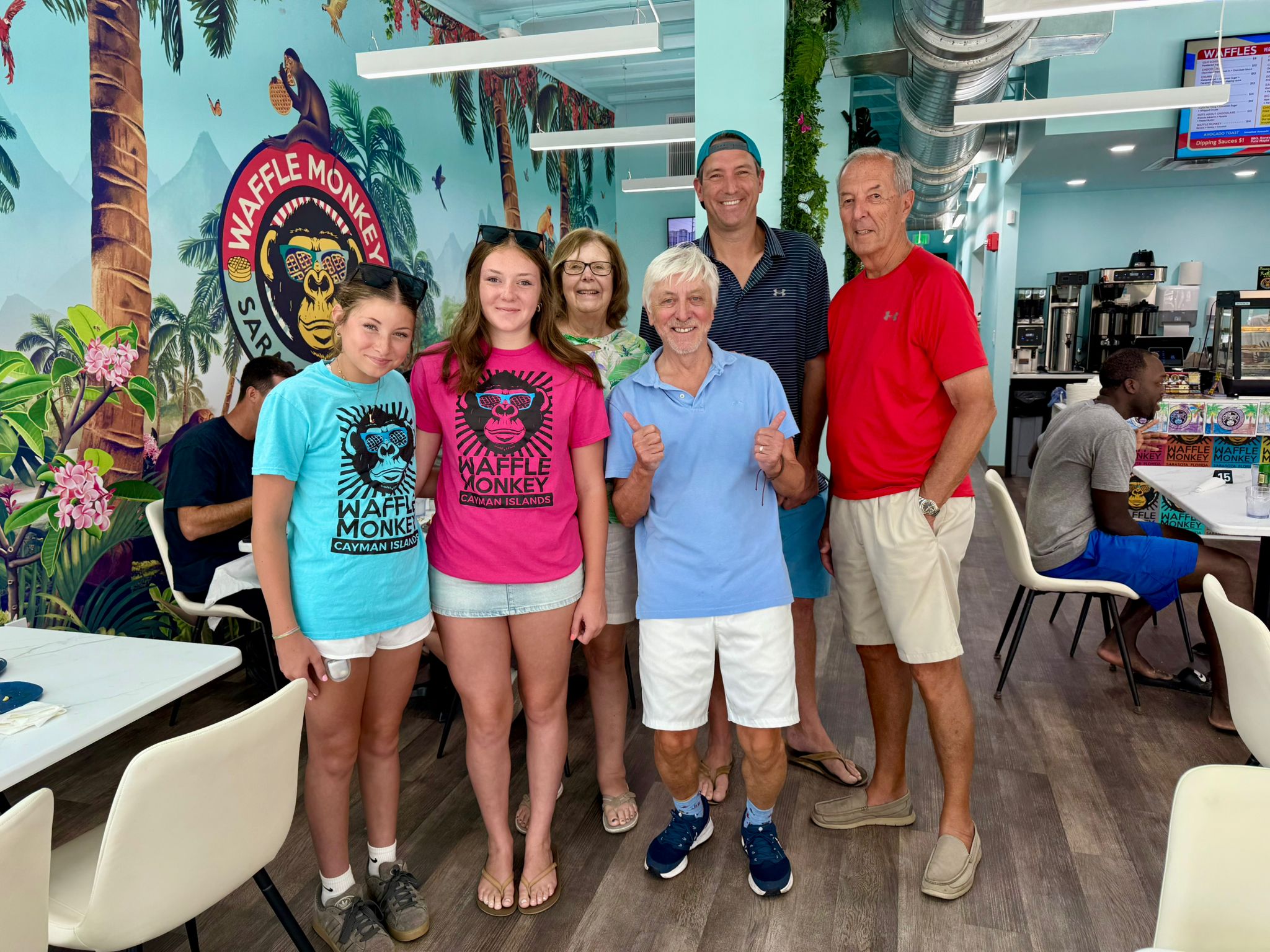 Group shot inside Sarasota cafe